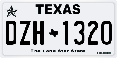 TX license plate DZH1320