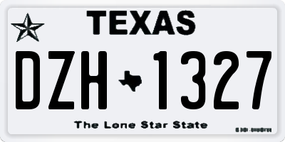 TX license plate DZH1327