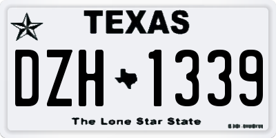 TX license plate DZH1339