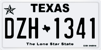 TX license plate DZH1341