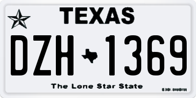 TX license plate DZH1369