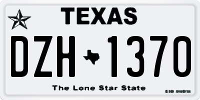 TX license plate DZH1370
