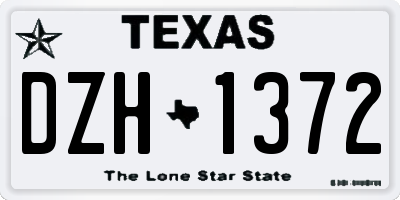 TX license plate DZH1372