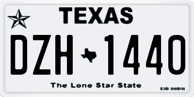 TX license plate DZH1440