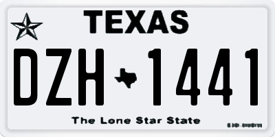 TX license plate DZH1441