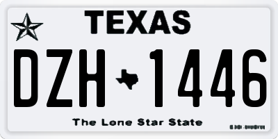 TX license plate DZH1446