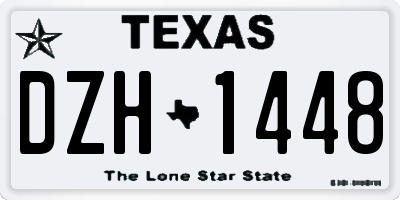 TX license plate DZH1448