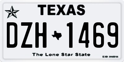 TX license plate DZH1469