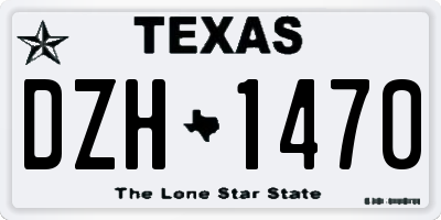 TX license plate DZH1470
