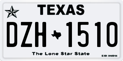 TX license plate DZH1510