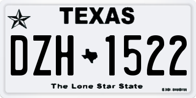 TX license plate DZH1522