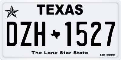 TX license plate DZH1527