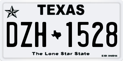 TX license plate DZH1528