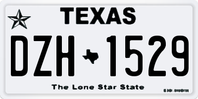 TX license plate DZH1529