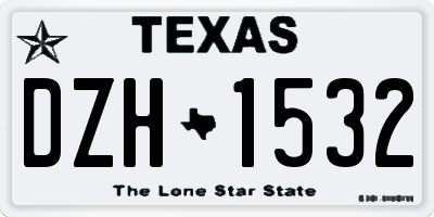 TX license plate DZH1532
