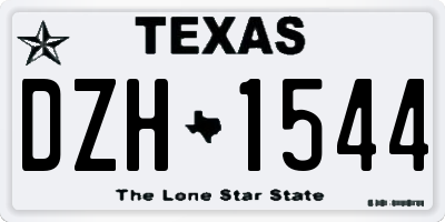 TX license plate DZH1544