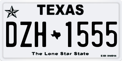 TX license plate DZH1555