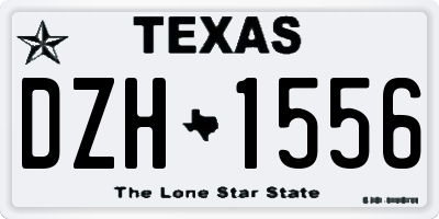 TX license plate DZH1556