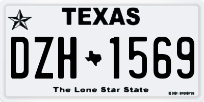 TX license plate DZH1569