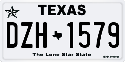 TX license plate DZH1579