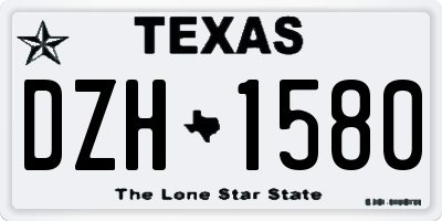 TX license plate DZH1580