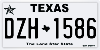 TX license plate DZH1586