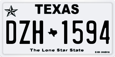 TX license plate DZH1594