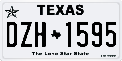 TX license plate DZH1595