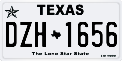 TX license plate DZH1656