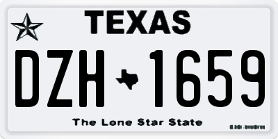TX license plate DZH1659