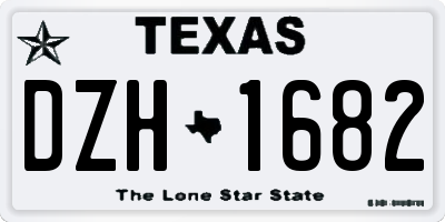 TX license plate DZH1682