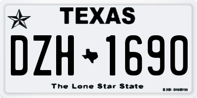 TX license plate DZH1690