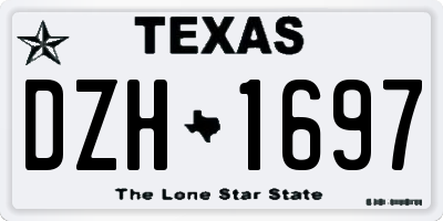 TX license plate DZH1697