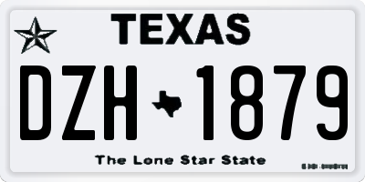 TX license plate DZH1879