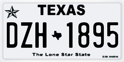 TX license plate DZH1895