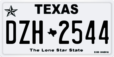 TX license plate DZH2544