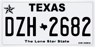 TX license plate DZH2682