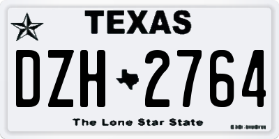 TX license plate DZH2764