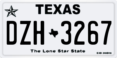 TX license plate DZH3267