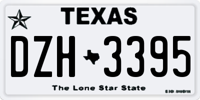 TX license plate DZH3395