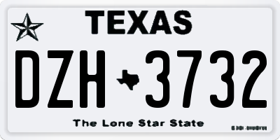TX license plate DZH3732