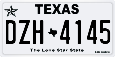 TX license plate DZH4145