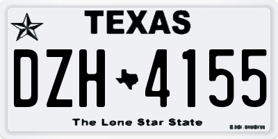 TX license plate DZH4155