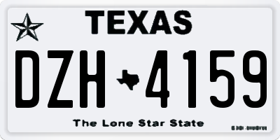 TX license plate DZH4159