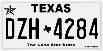 TX license plate DZH4284