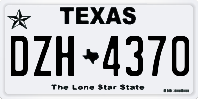 TX license plate DZH4370