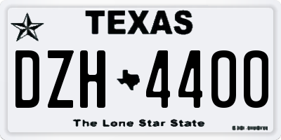 TX license plate DZH4400