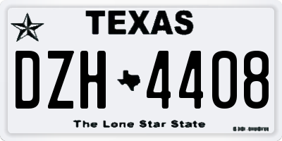 TX license plate DZH4408