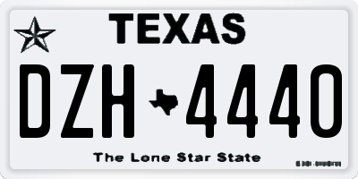 TX license plate DZH4440