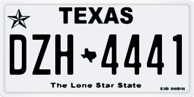 TX license plate DZH4441